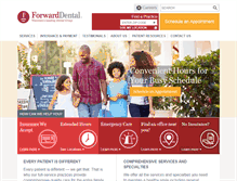Tablet Screenshot of forwarddental.com